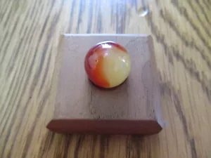 Vintage Akro Achat Vaseline Glas Marmor mit Ochsenblut & grauen Bändern 19 - Bild 1 von 4
