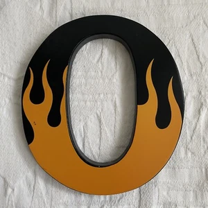Vintage Harley Davidson Motorcycles Wall Decor Letter 8 Inches Flames Fire O - Picture 1 of 4