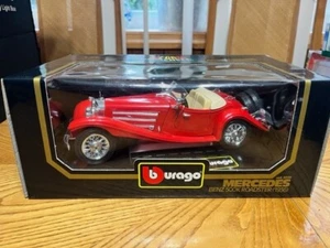 ¡¡BBURAGO ESCALA 1/18 1936 MERCEDES-BENZ 500 K ROADSTER!!! ROJO CON CREMA BACALAO 3043 - Imagen 1 de 6