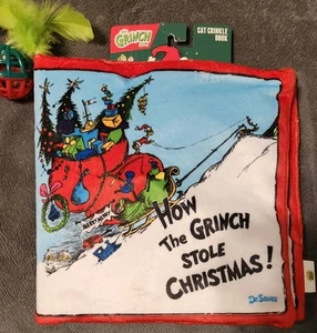 Dr.Seuss The Grinch Cat Crinkle Plush Book Play Toy - Picture 1 of 1
