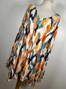 Camisa Top Belle Kim Gravel 4X Naranja Azul Cuello en V Túnica Elástica Muñeca Elástica Elástica J7 - Imagen 1 de 6