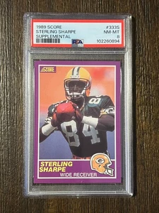 1989 Score #333S Sterling Sharpe Supplemental RC Packers HOF PSA 8 - Picture 1 of 6