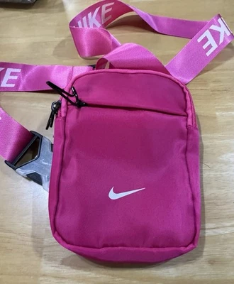 Nike Hot Rosa y Blanco Mini Bandolera Ajustable Bandolera Bolso de Hombro 5x7 NUEVO Foto 1 de 3