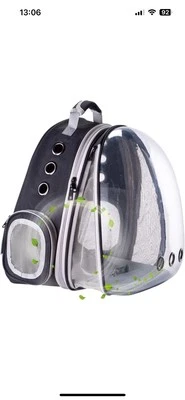 Mochila portaequipajes frontal expandible para gato apta para hasta 20 İbs cápsula espacial burbuja Eş Foto 1 de 4