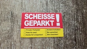 Scheisse Geparkt Visiten Karten - Bild 1 von 1