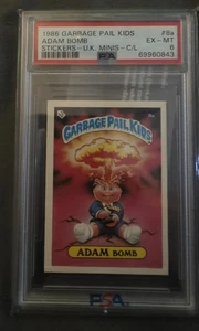 1986 Garbage Pail Kids OS1 Series 1 UK Mini ADAM BOMB 8a CHECKLIST PSA 6 NM-MT - Picture 1 of 1