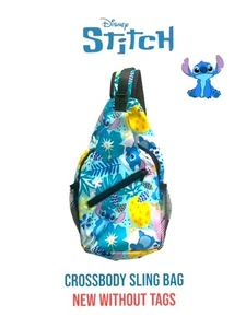 Disney Stitch Sling Bag Tropical Colorful Design - New Without Tags ! - Picture 1 of 4