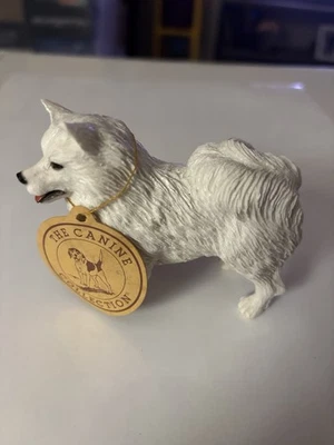 Estatuilla de perros The Canine Collection muy rara. Samoyedo con etiquetas Life Like Looks Foto 1 de 4