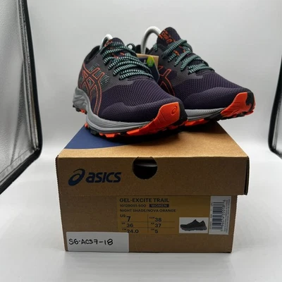 Zapatillas Mujer ASICS Gel-Excite Trail~Color Tono Noche/Naranja Nova 7 NUEVAS Foto 1 de 4