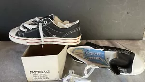 VTG BLACK DEADSTOCK CONVERSE FASTBREAK II FAST BREAK CANVAS OXFORD SNEAKERS 5½ - Picture 1 of 21