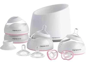 nanobebe Breastfeeding Baby Bottles Starter Set 21 pieces Anti Colic Pink - Picture 1 of 6