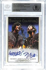 2021 Upper Deck SCOTT & SETH AVETT Brothers Signed Auto Card Beckett BAS Slabbed - Picture 1 of 3