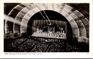 RADIO CITY MUSIC HALL interior view ROCKEFELLER CENTER New York RPPC Postcard - Picture 1 of 2