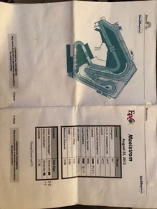 Last Maelstrom Cast Documents Original Paper Attractions Ride Map - Picture 1 of 4