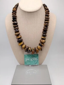 Beautiful Jay King DRT Freeform African Namibia Tigers Eye Necklace Necklace - Picture 1 of 7