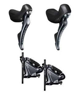 SHIMANO Ultegra ST-R8020 Hydraulic Levers/Hoses and BR-8070 Flat Mount Brakeset - Picture 1 of 3