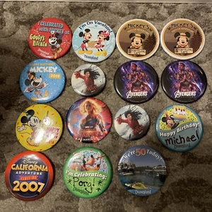 Disney Disneyland Park Pin Button Lot Of 12 Marvel Mickey Mulan Birthday - Picture 1 of 1