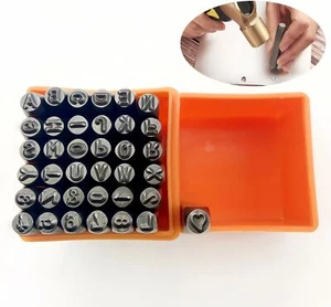37Pcs 1/8" (3mm) Steel Number Letter Stamp Set (A-Z, 0-9,&, Love) Punch DIY Tool - Picture 1 of 10