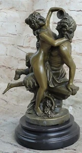 GREAT EROTIC VIENNA NUDE NYMPH BRONZE FAUN SATYR DEVIL DARK ANGEL FIGURINE - Picture 1 of 7