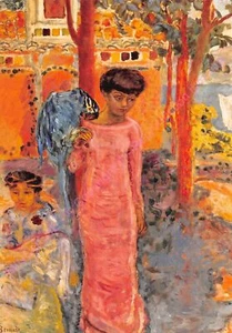 CARTE POSTALE ART PIERRE BONNARD Femme au perroquet - Picture 1 of 2