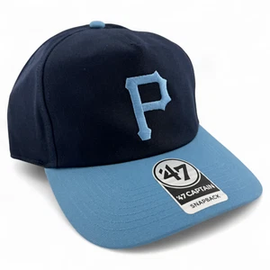 '47 Brand Pittsburgh Pirates MLB Nantasket Navy/Sky Captain Snapback Hat Cap - Picture 1 of 6