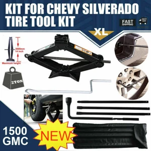 For 1999-2015 GMC Sierra 1500 2500 3500 Spare Tire Tool Kit 2 Tonne Scissor Jack - Picture 1 of 12