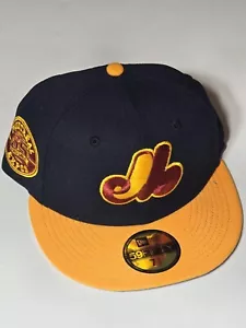 Montreal Expos New Era MLB 35th Anniversary Patch 59FIFTY Fitted Hat Size 7 3/8 - Picture 1 of 6
