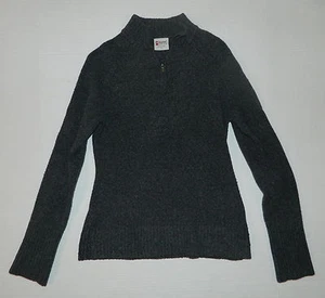 MISSES WOMEN'S GRAY 1/2 ZIP SWEATER BY ALPINE DESIGN SIZE SMALL NYLON COTTON  - Picture 1 of 2