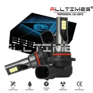 ALLTIMES LED Lights Fog Light Bulbs 9005 9145 9140 H10 Super Bright 6000K White - Picture 1 of 12
