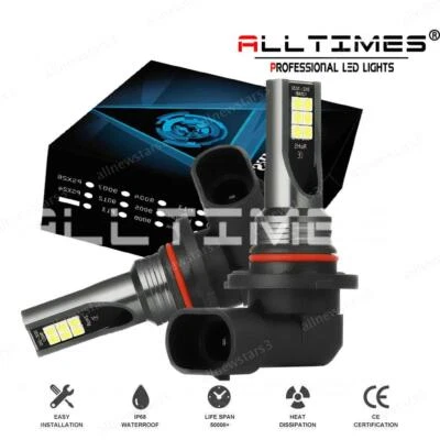ALLTIMES LED Lights Fog Light Bulbs 9005 9145 9140 H10 Super Bright 6000K White - Image 1 of 4