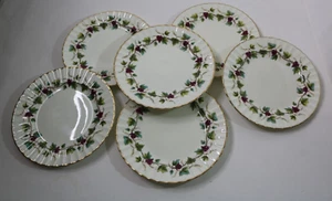 6 Royal Worcester Bacchanal Bread Butter Plates Nice!! 6" Across - Picture 1 of 7