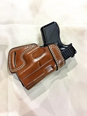 Funda de cuero SOB - GLOCK 42, SIG P365, S&W CSX, Kimber EVO - (# 5042 BRN) Foto 1 de 4