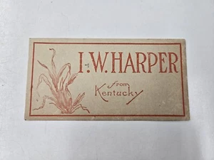 Vintage Advertising Card. "I.W. Harper From Kentucky". 1911 Date On Back - Picture 1 of 3