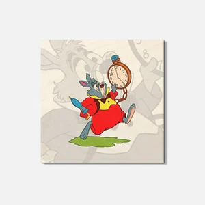Alice In Wonderland Cartoon 4'' X 4'' Square Wooden Coaster - Picture 1 of 3