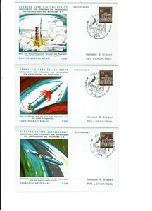 June 1969 Space 15 Postal Cards (after Apollo 10 before Apollo 11) GERMANY !! - Picture 1 of 5