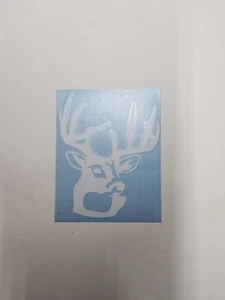Deer Hunting Fishing Outdoors Vinyl Decal Car Truck Window Bumper 7x6 White - Picture 1 of 1
