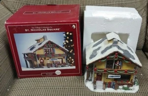St Nicholas Square Village Collection Lighted SKI CHALET LODGE3D Christmas + Box - Picture 1 of 4