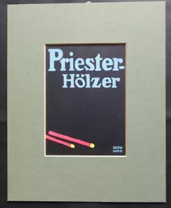 Poster Priester Hölzer 9x13 cm Lucian Berhardt - Werbung alt - Bild 1 von 6