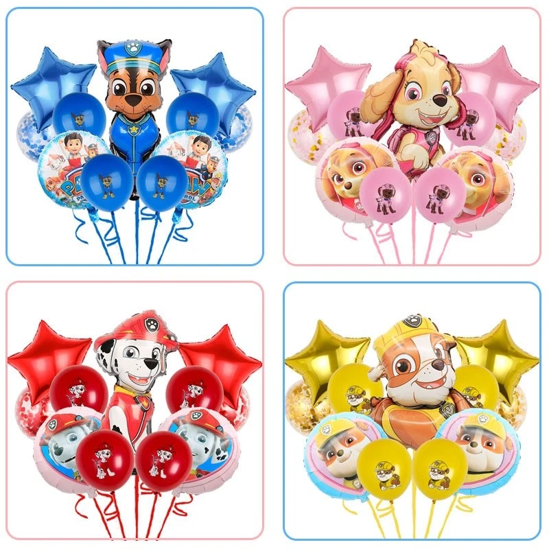 Paw Patrol Chase Skye Marshall Foil Balloon Set Birthday Party Decorations - image 1 of 1