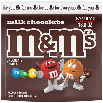 M&M's Milk Chocolate Candy Family Size - 18 oz Bag - Image 1 of 4