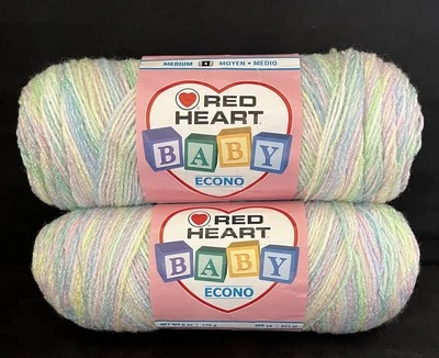 Red Heart Baby ECONO Pompadour Yarn YUMMY #1962 Full & Partial Skein - Image 1 of 4