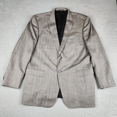Z Zegna Blazer 男式 46 IT 56 灰色城市羊毛丝绸混纺西装夹克运动外套 — 第 1/4 张图片