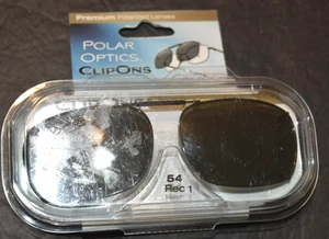 PREMIUM POLARISIERTE CLIP-ON SONNENBRILLE, 54 Rec 1, 100% UV-Schutz, + Etui, Neu - Bild 1 von 4