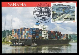 PANAMA 2018 Maximum Card - Canal Panamá ampliado, container ship, vessel, bridge - Imagen 1 de 2