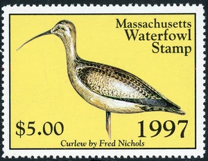 1997 MASSACHUSETTS WATERFOWL STAMP MINT NH !! B79 - Picture 1 of 2