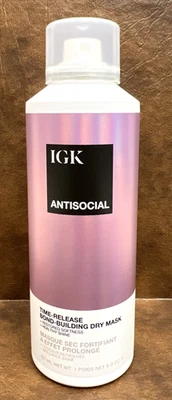 Máscara de cabello seco IGK Antisocial Time Release Bond Building 5 oz restaurar suavidad  Foto 1 de 4