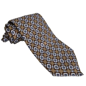 Gianni Viera Tie Mens Silk Made in Italy Necktie Geometric Classic Pattern - Picture 1 of 8