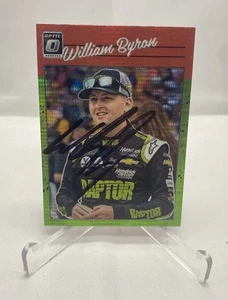 William Byron Autograph Green  2023 Panini Donruss Racing Optic Retro #84 - Picture 1 of 2