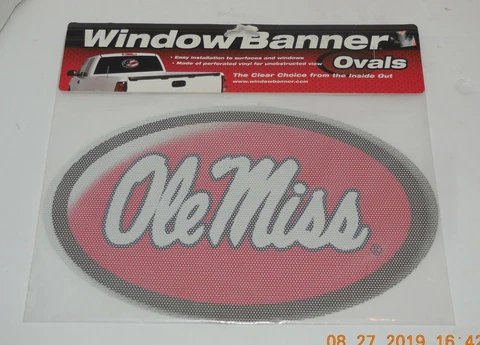 Window Banner Ovals Ole Miss Rebels NCAA College Cover