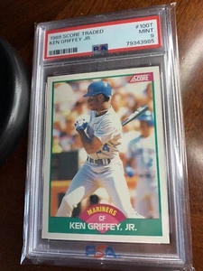 1989 Score Traded #100T Ken Griffey, Jr. ROOKIE PSA 9 MINT - Picture 1 of 2